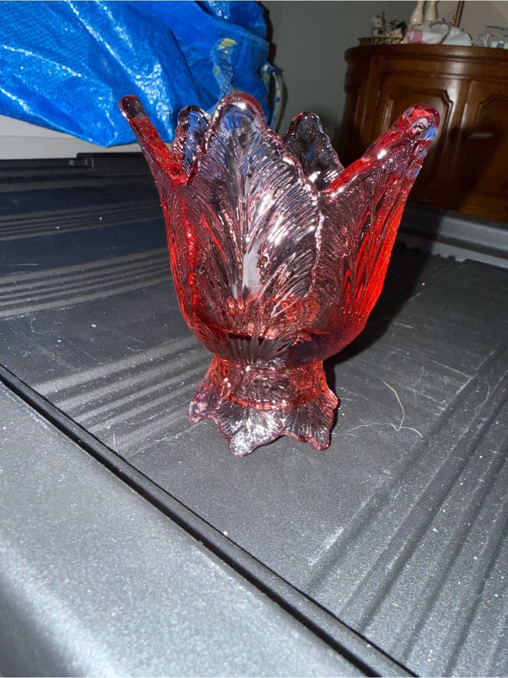 Pink Decorative Glass Tulip Vase